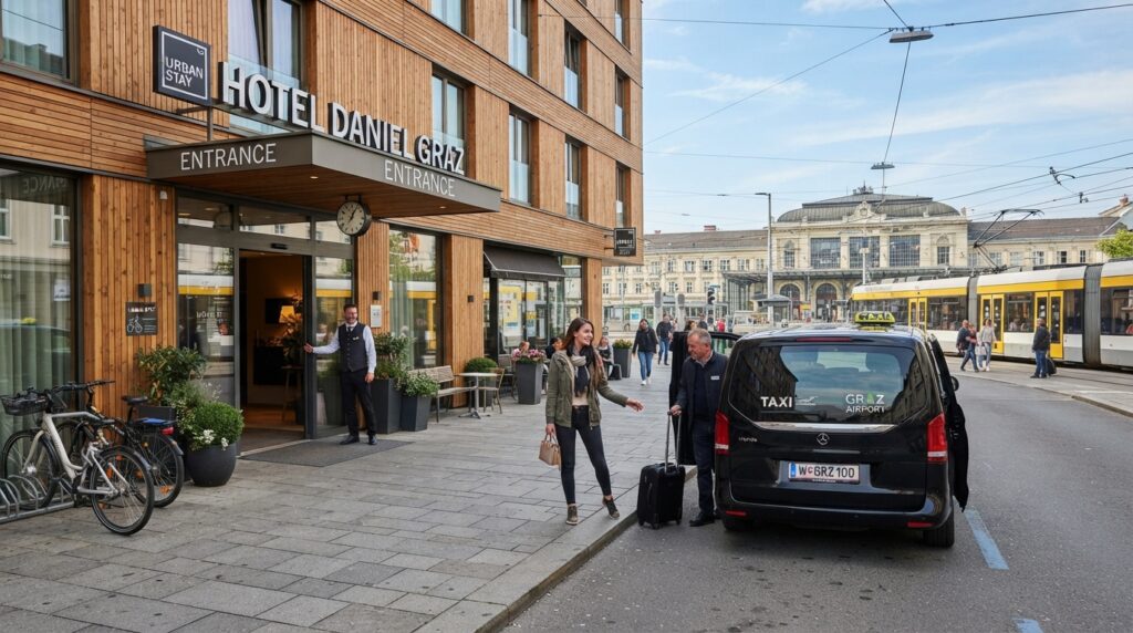 Taxi Graz und Hotels Bequem